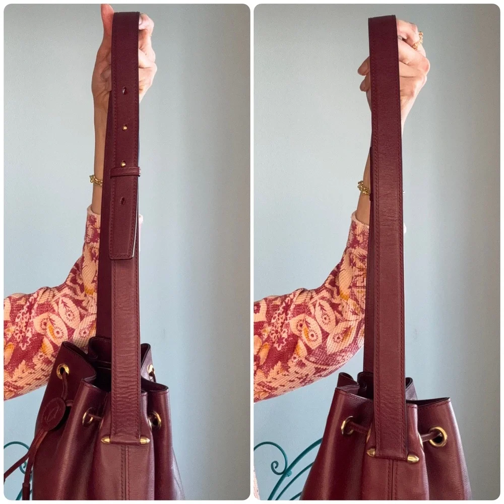 Cartier Vintage Calfskin Bucket bag with card and COA - Picture 9 of 17